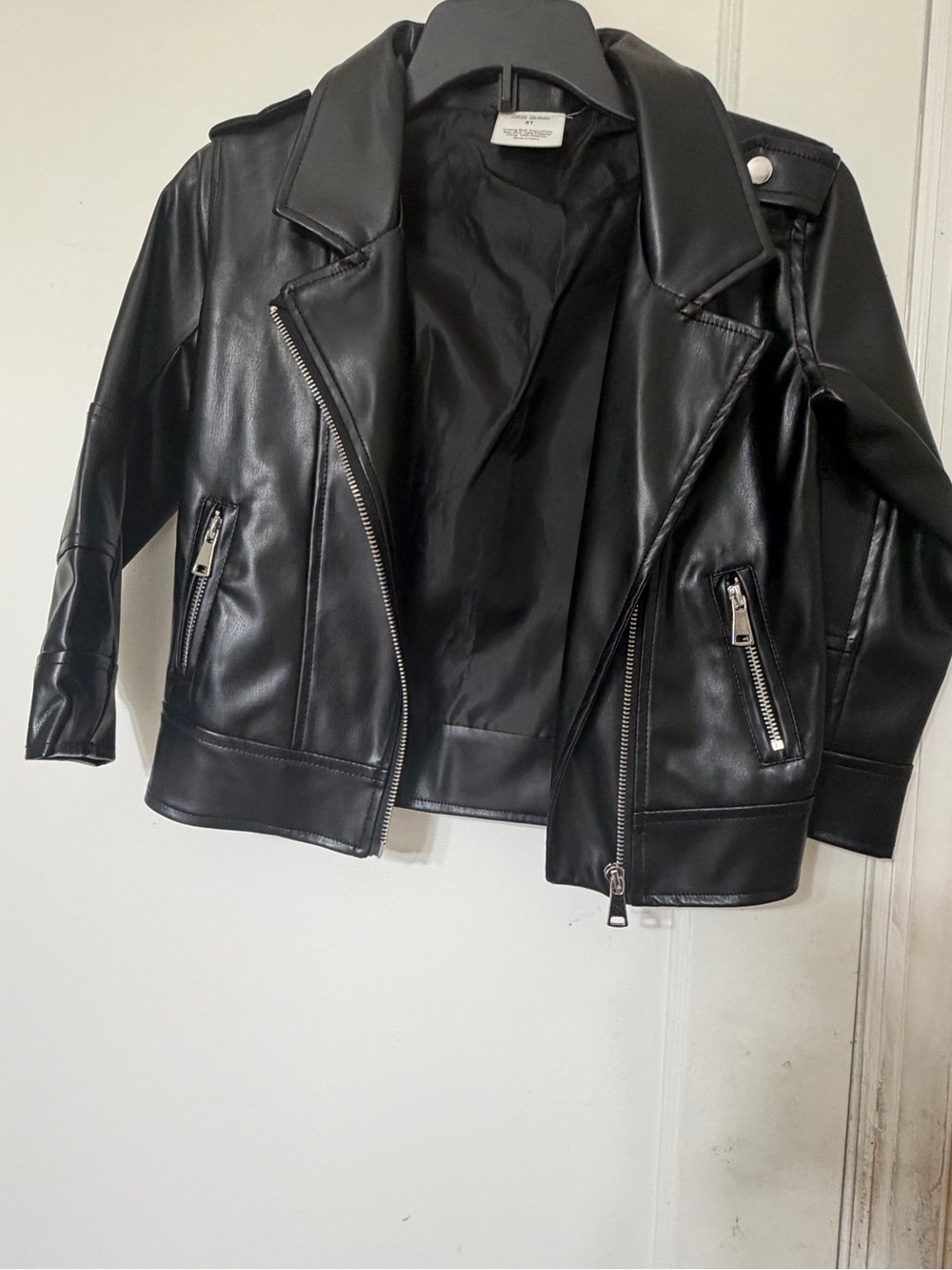 Okie Dokie Black Faux Leather Moto Jacket